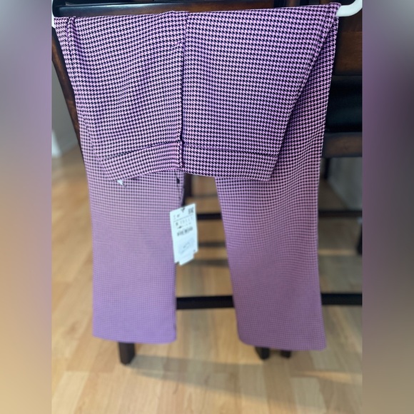 Zara houndstooth mini flare pant - Picture 4 of 7